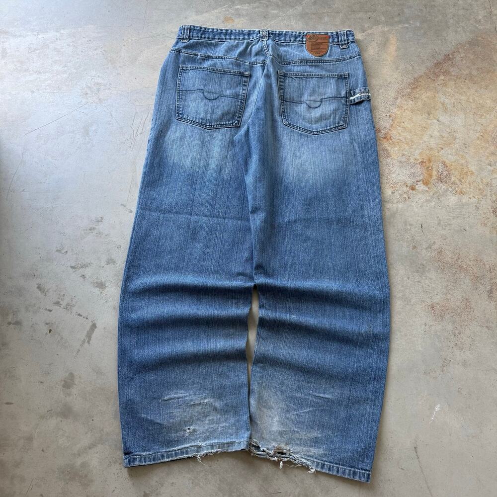 Vintage Y2K Mecca Loose Fit Hip Hop Urbanwear Skater Retro Blue Jeans Size 38x33